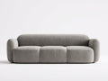 Canapé 3 places - Tissu - 224x92x76 cm - Gris beige - Moderne