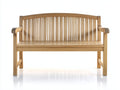 Banc de jardin - bois - 126 x 51 x 87 cm - bois clair - style classique